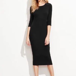Ribbed Knit Midi Dress